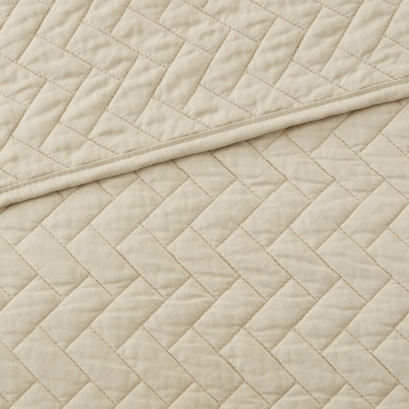 Madison Park Signature Velvet Touch Luxurious Oversized Quilted Set