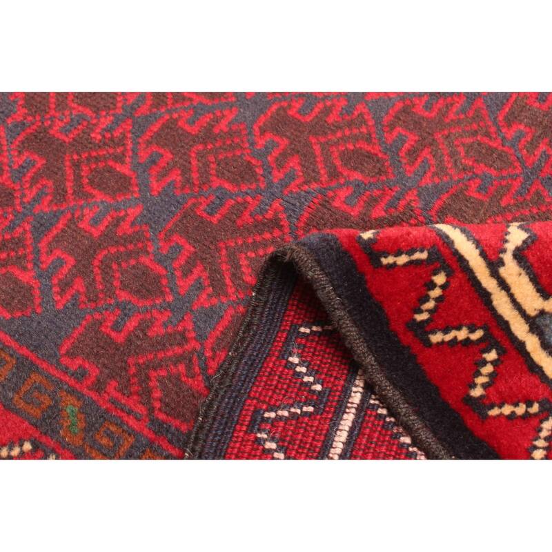 ECARPETGALLERY Hand-knotted Teimani Dark Navy Wool Rug - 2'9 x 4'9