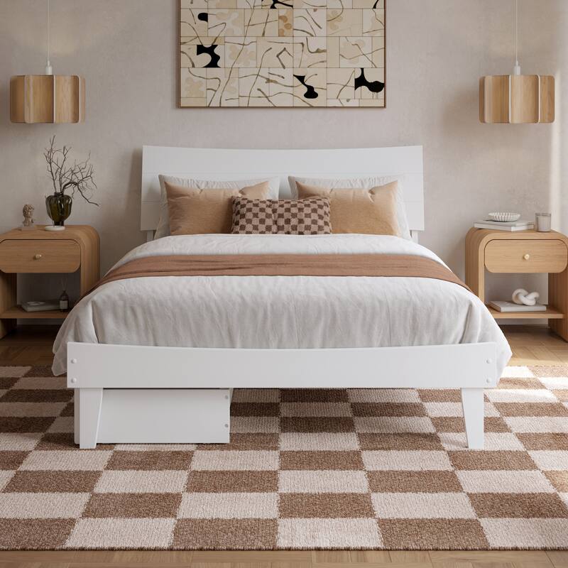 Phoenix Wood Platform Bed with Storage Drawers