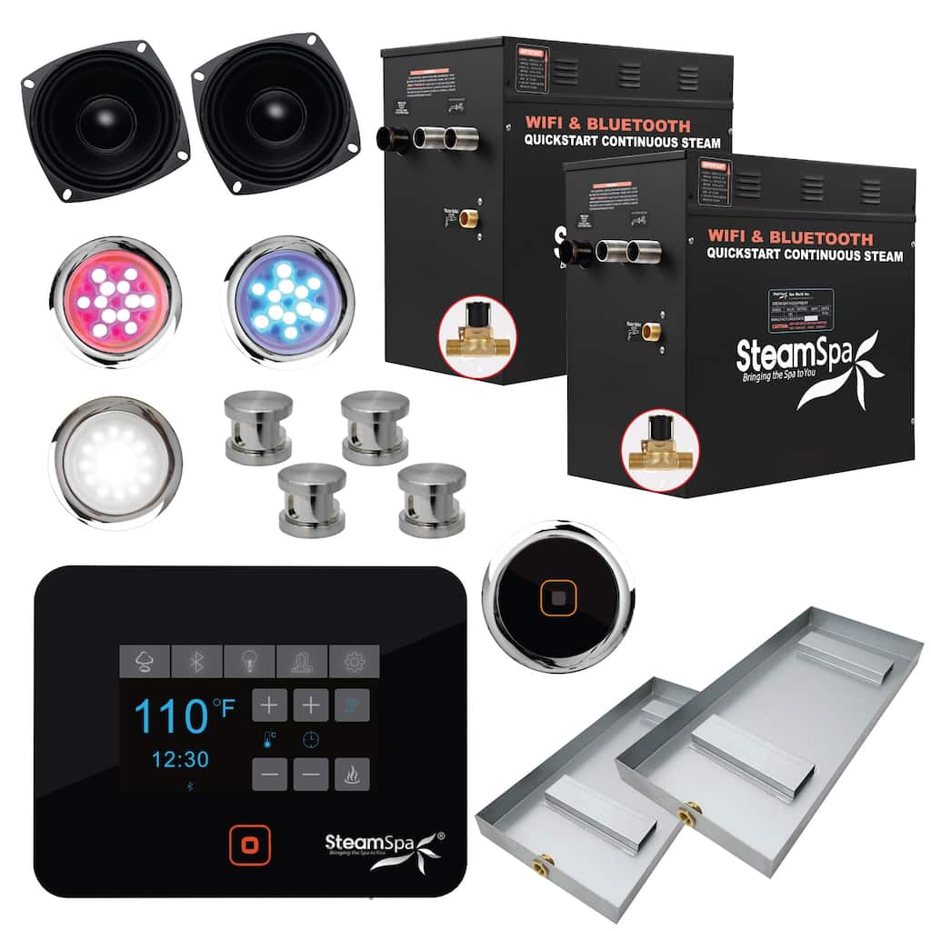 SteamSpa BKT2400-A Black Series Wifi and Bluetooth 24kW QuickStart