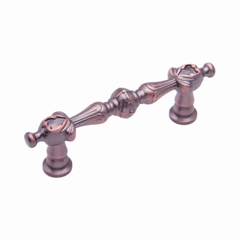 RK International Augustine 3 Inch Center to Center Bar Cabinet Pull - Distressed Copper