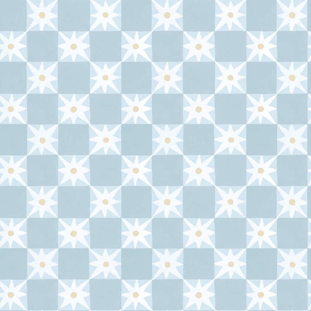 Stardust Blue Checkerboard Peel and Stick Wallpaper