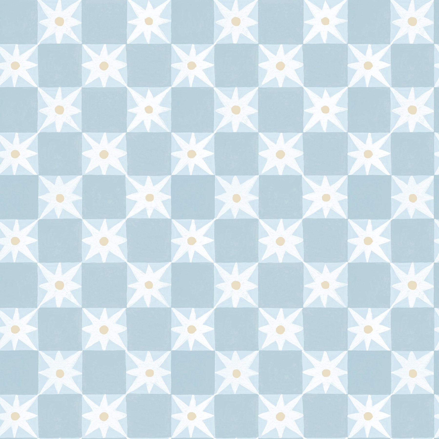 Stardust Blue Checkerboard Peel and Stick Wallpaper