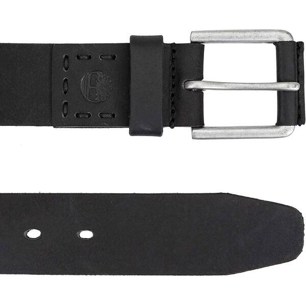 Shop Timberland Men S Casual Leather Belt Black 32 Black Size