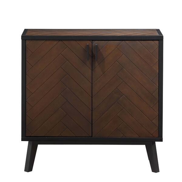 Shop Modern Black Accent Chest 2 Door Accent Cabinet On Sale Overstock 32091861