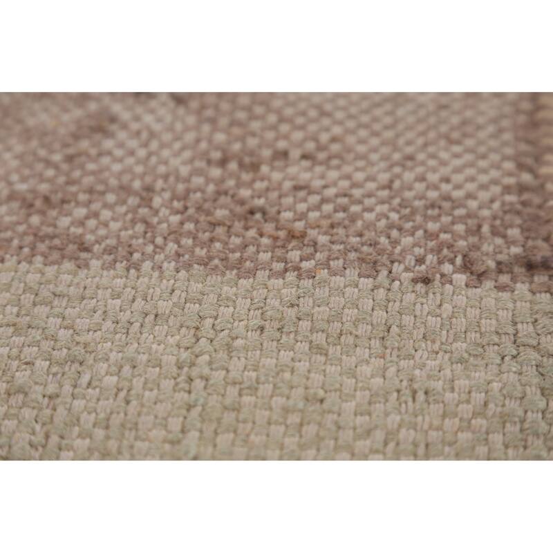 Hand Woven Oriental 100% Jute Carpet Southwestern Modern Multi-Colored Kilim Area Rug - 13' 1'' X 10' 8''