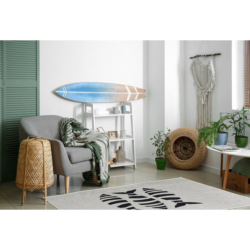 Puzzle Fish Nautical Chenille Rug