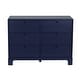 preview thumbnail 2 of 10, Little Seeds Posey 6-Drawer Dresser Deep Blue