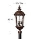 preview thumbnail 4 of 3, Hinkley Lighting Windsor 4 Light 30" Tall Post Light with Clear Water
