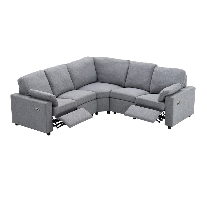 89" Power Recliner Sectional Sofa