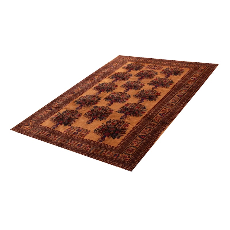ECARPETGALLERY Hand-knotted Teimani Brown Wool Rug - 7'0 x 9'7