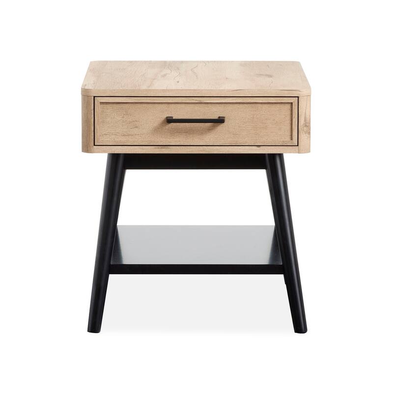 Magnussen Home Fletcher Driftwood Rectangular End Table - 22''W x 24''D x 24''H
