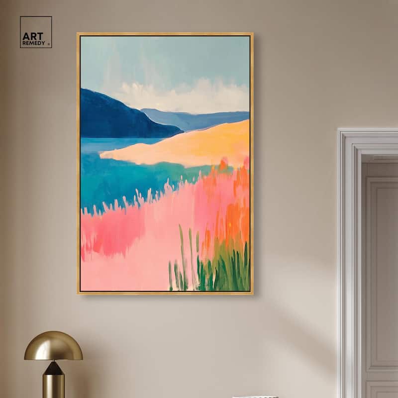 Meadow Meets the Sea Canvas by Art Remedy