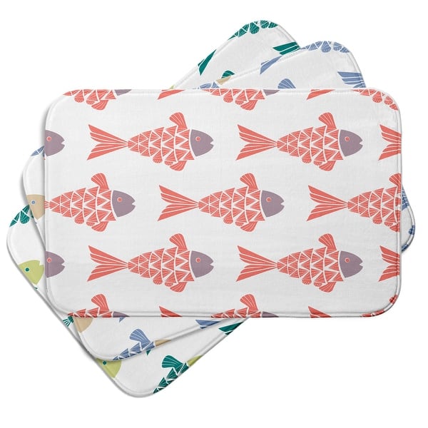 slide 2 of 7, Fish Tales Bath Mat
