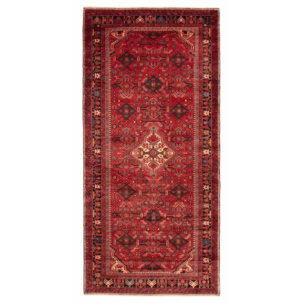 ECARPETGALLERY Hand-knotted Andelz Red Wool Rug - 4'8 x 9'7
