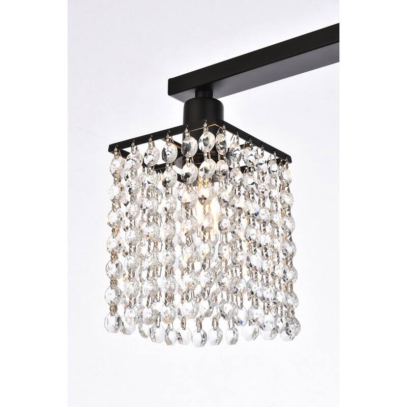 Phoenix 3 Light Bath Sconce with Clear Crystals