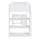 preview thumbnail 8 of 23, Twin Size Loft Bed with Ladder, Shelves and Desk, Maximized Space, White