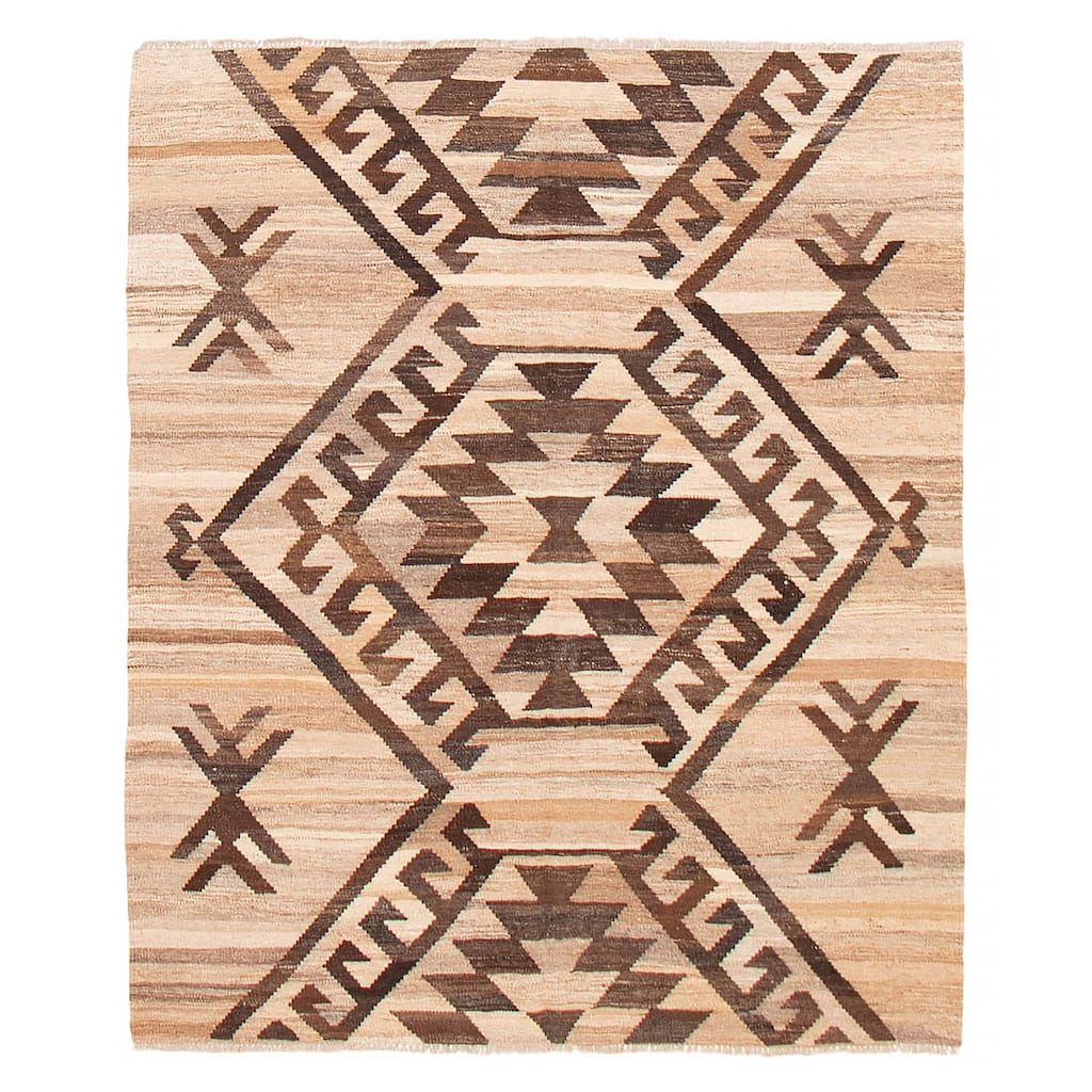 Sivas Tan Kilim 5'5" x 6'6" - 5'5 x 6'6