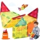 preview thumbnail 1 of 33, Magnetic Tiles, Magnetic Building Blocks for Kids, STEM Educational Construction Stacking Toys for Toddlers Boys Girls Aged 5+ 180 PCS