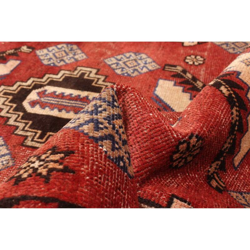 ECARPETGALLERY Hand-knotted Antalya Vintage Dark Red Wool Rug - 4'9 x 6'5