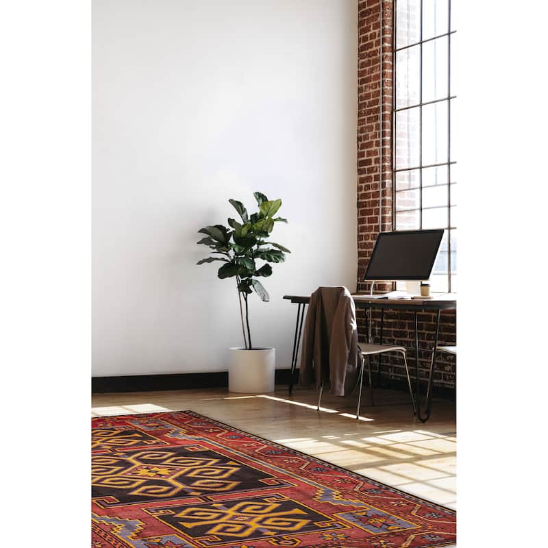 ECARPETGALLERY Hand-knotted Konya Anatolian Red Wool Rug - 5'0 x 7'5