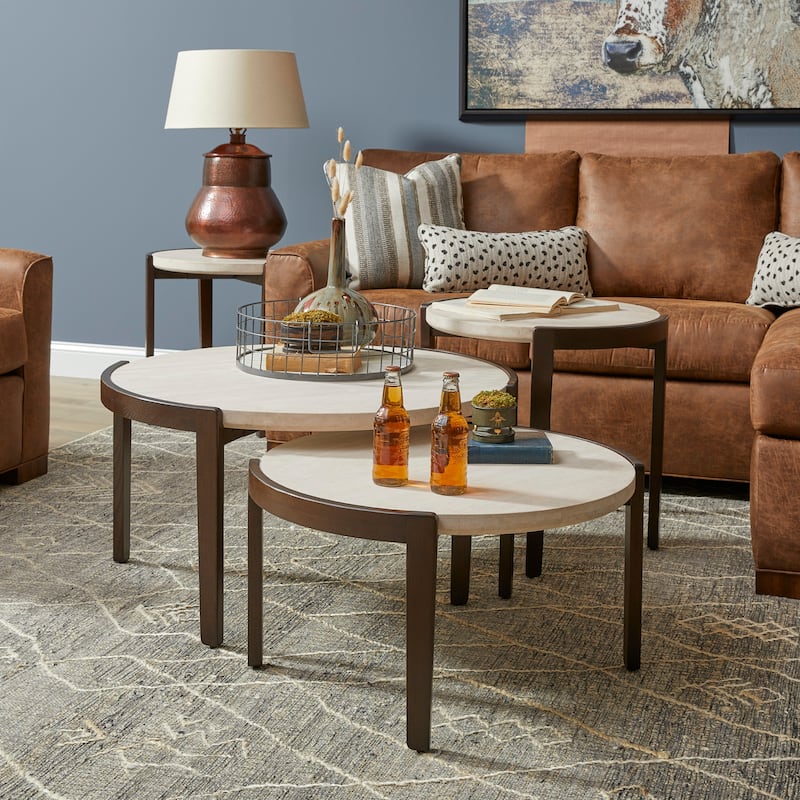 Palette Stone Tall Bunching Table - 23" x 22" x 23" - 23" x 22" x 23" - Walnut - Wood