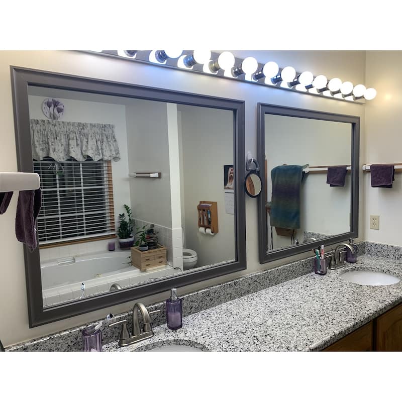 Frame My Mirror Dark Grey Framed Vanity Mirror, Morgan Design