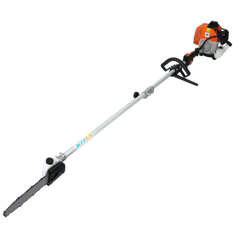 8 in 1 Multi-Functional Trimming Tool, 56CC 2-Cycle Garden Tool System with Gas Pole Saw, Hedge Trimmer, Grass Trimmer