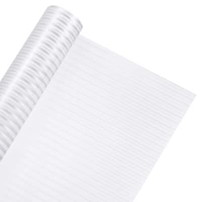 Window Privacy Film, Window Film Vertical Stripes Pattern - White
