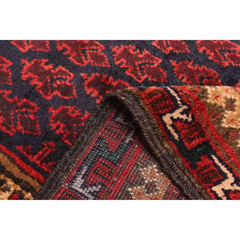 ECARPETGALLERY Hand-knotted Teimani Dark Navy Wool Rug - 2'10 x 4'9