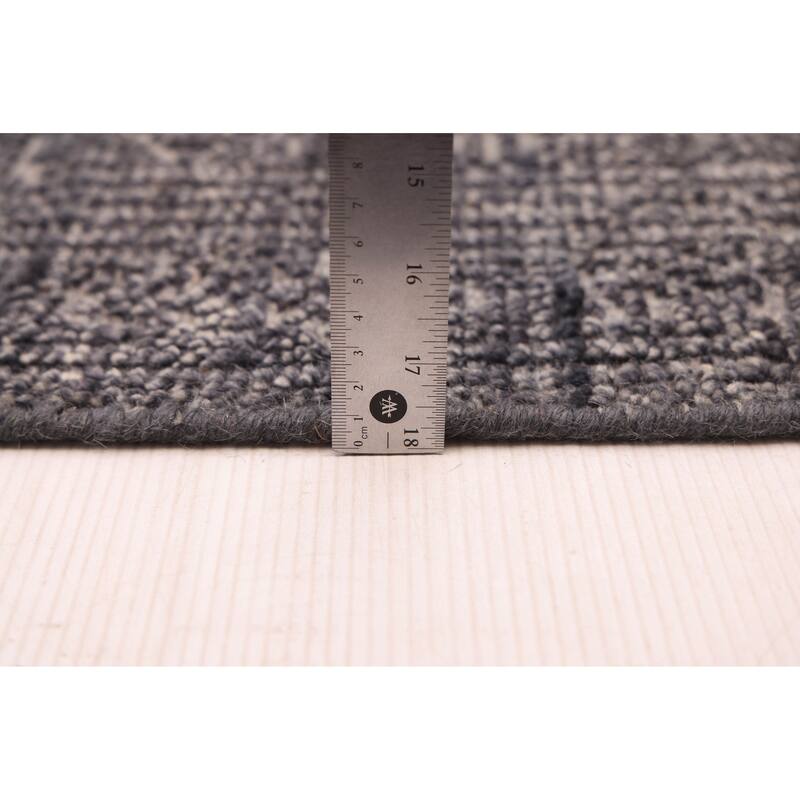 ECARPETGALLERY Hand-knotted Jules Serapi Dark Grey Wool Rug - 5'5 x 7'7