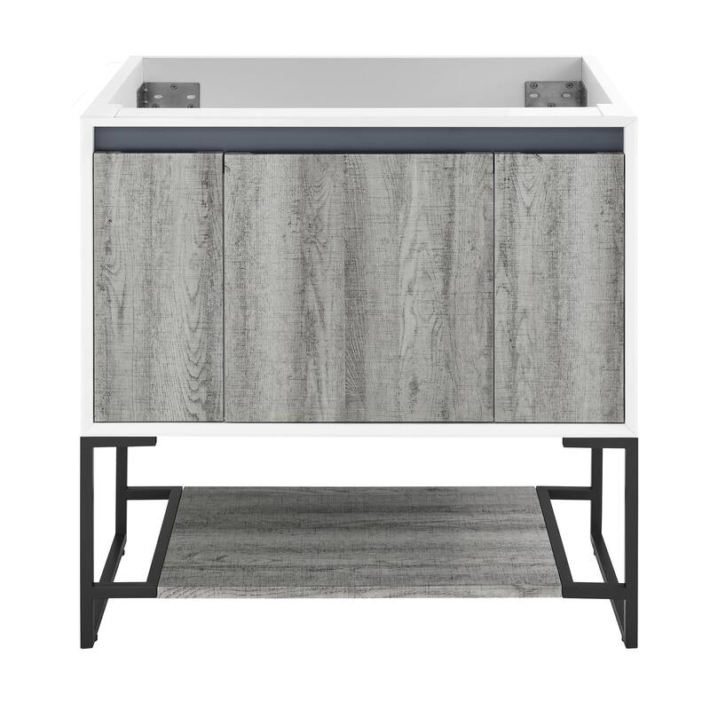 Marseille 36" Bathroom Vanity in Oak - Cabinet Only