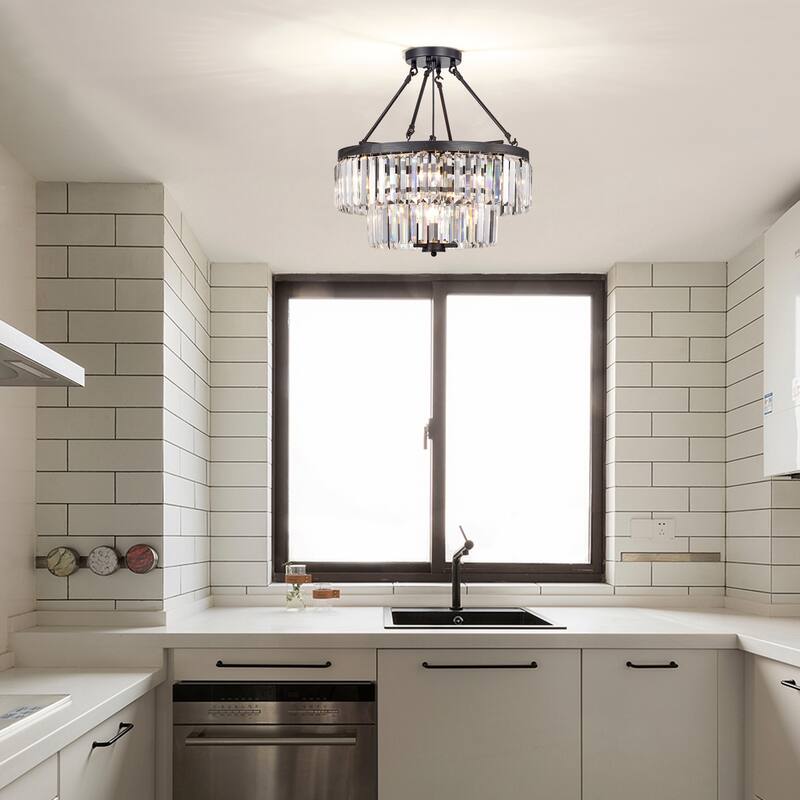 Alytus 9-Light Semi Flush Mount for Dining/Living Room Bedroom Office Foyer