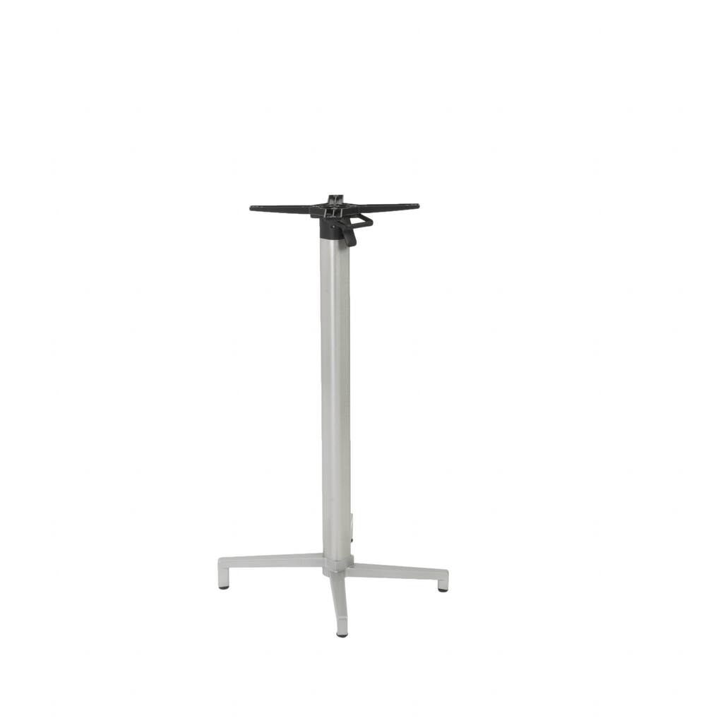 HomeRoots 19.3" X 21.26" X 42.92" Silver Aluminum Folding Bar Table Base - 42.92 x 19.3 x 21.26
