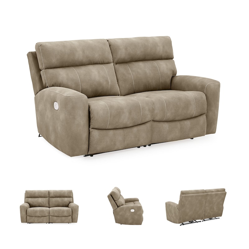 Signature Design by Ashley Next-Gen DuraPella 2-Piece Power Reclining Sectional Loveseat - 77"W x 42"D x 41"H