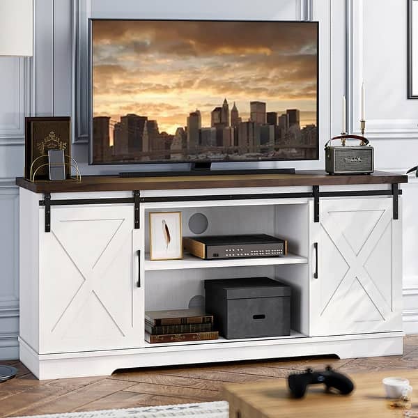 TV Stand Farmhouse Entertainment Center for 65 Inch