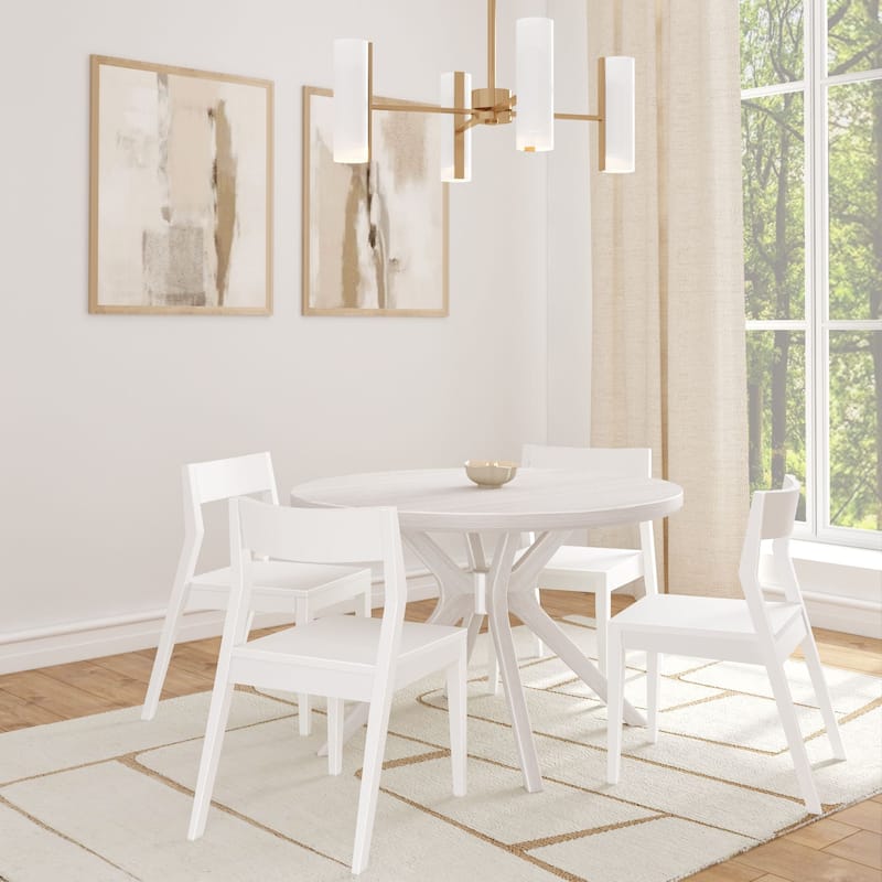 Plank and Beam Verso Cross Leg Round Dining Table - 47"