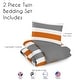 preview thumbnail 5 of 4, Sweet Jojo Designs Orange and Gray Stripe 2-piece Twin Comforter Set