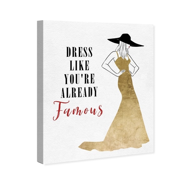 Oliver Gal 'Already Famous' Fashion and Glam Wall Art Canvas Print Dress - Gold, White - Bed Bath & Beyond - 32376846 Oliver Gal 'Already Famous' Fashion and Glam Wall Art Canvas Print Dress - Gold, White - Bed Bath & Beyond - 32376846