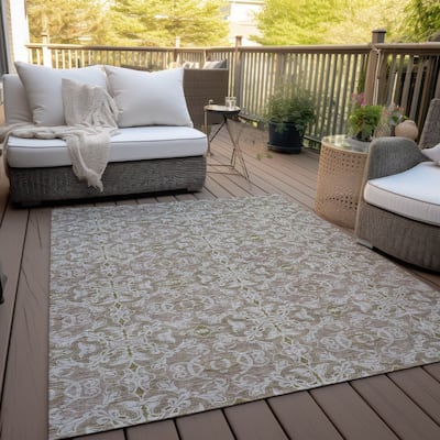 Machine Washable Indoor/ Outdoor Chantille Traditional Medallions Rug