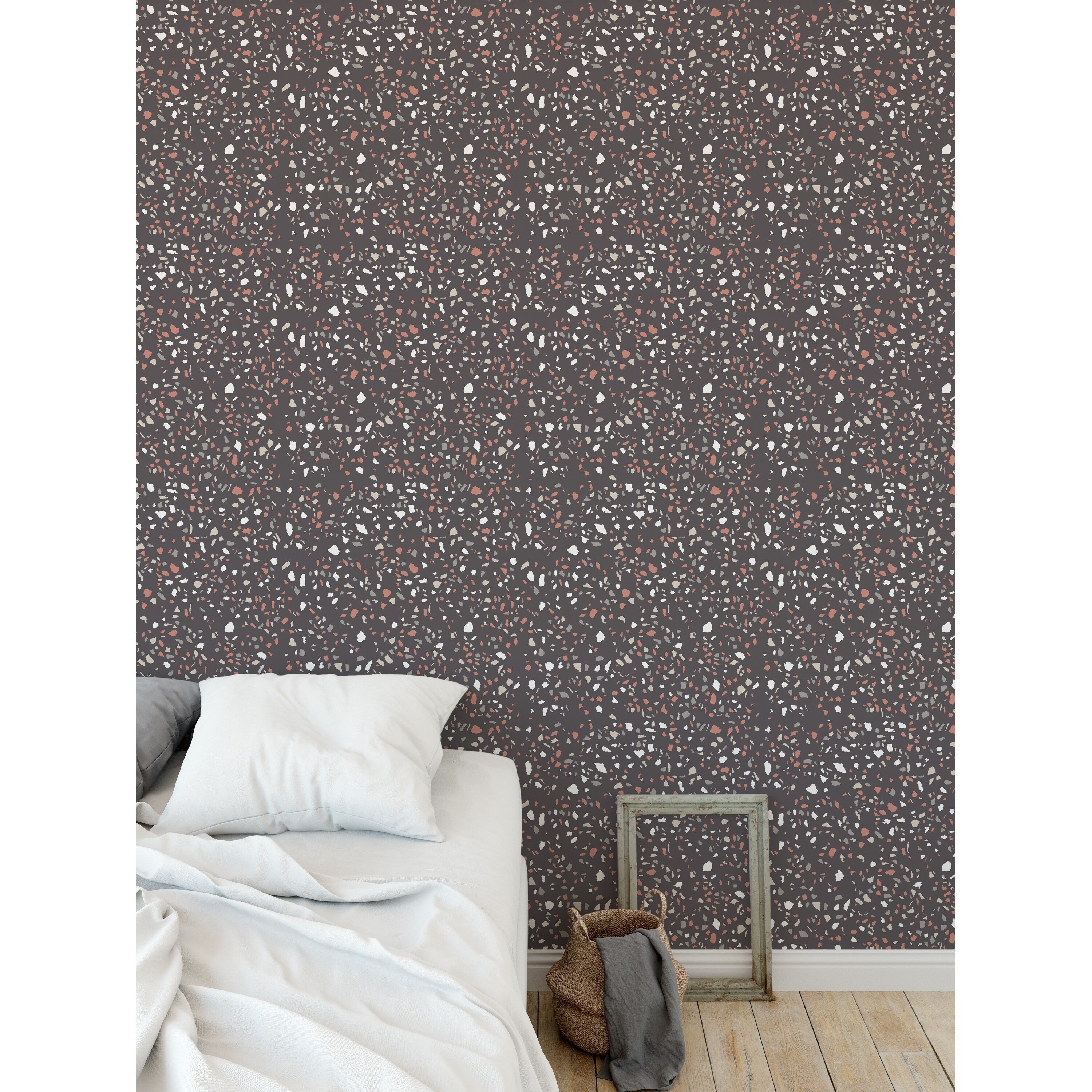 Shop Veneziana Dark Gray Peel And Stick Wallpaper By Kavka Designs