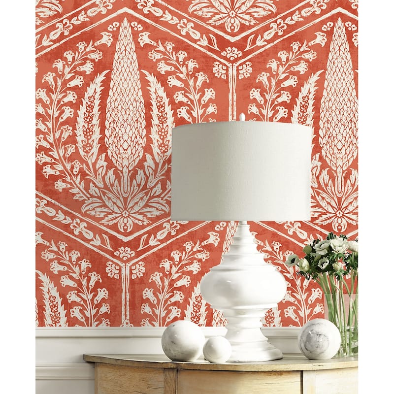 Seabrook Designs Cyrus Harvest Unpasted Wallpaper