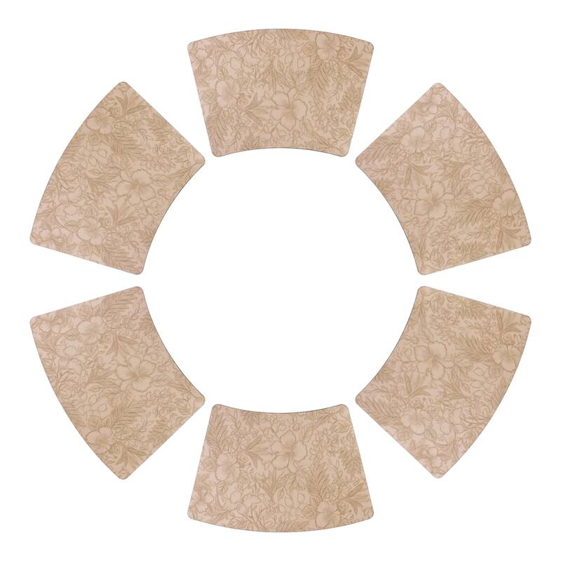 Set of 6 Place Mat, Faux Leather Placemats for Kitchen Dining Table Decor, Table Placemats Wipeable Table Mat - 19*12in