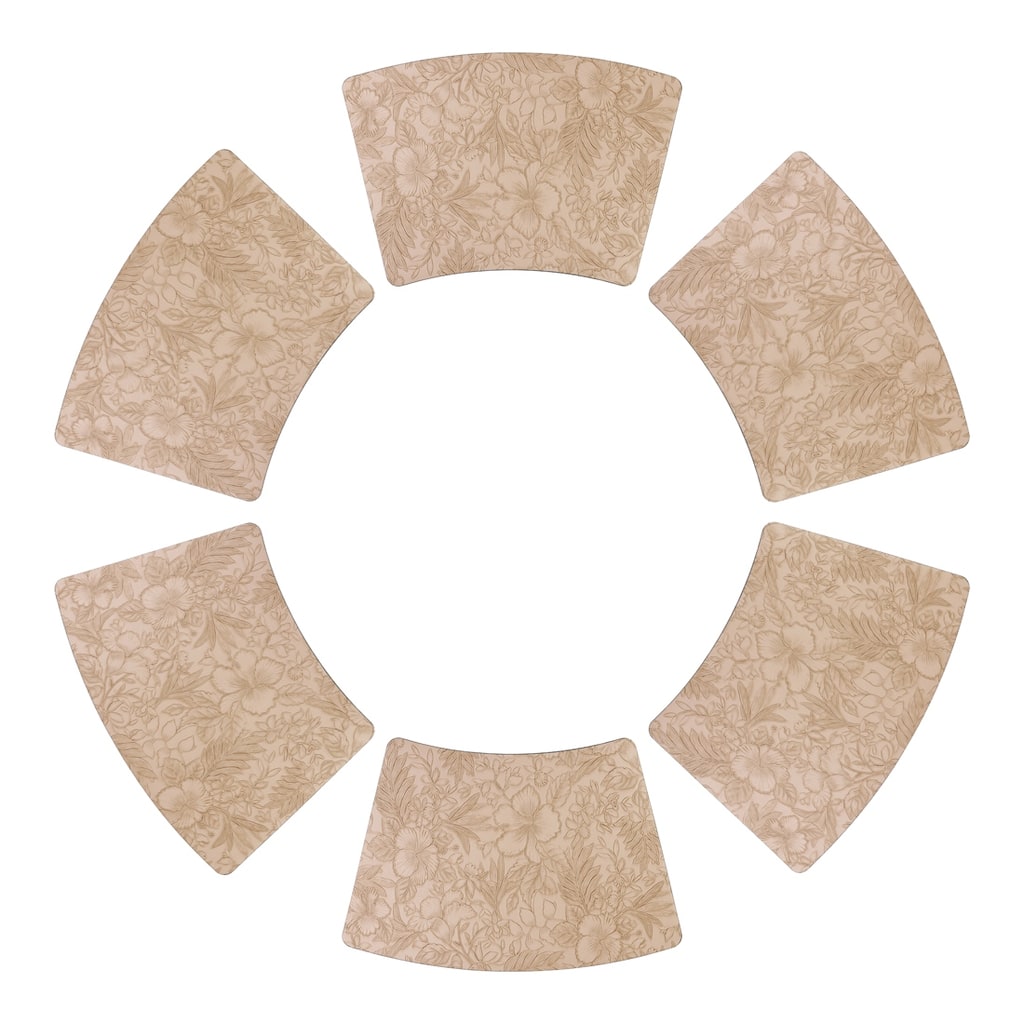 Set of 6 Place Mat, Faux Leather Placemats for Kitchen Dining Table Decor, Table Placemats Wipeable Table Mat - 19*12in