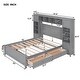 preview thumbnail 9 of 25, Full Size Storage Bed Frame with All-in-One Cabinet and Shelves, 4 Drawers, Wood Versatility Captains Bed Frame for Kids, Teens