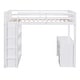 preview thumbnail 5 of 18, Twin Size Loft Bed with Ladder, Shelves, Solid Wood Loft Bed Frame with 4-Drawers Desk, Box Spring No Required