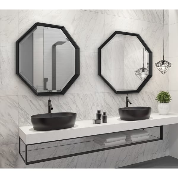 Kate And Laurel Calter Framed Large Octagon Wall Mirror Overstock 27703683