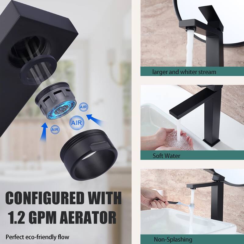 Single Handle Bathroom Sink Faucet with Sink Drain