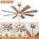 preview thumbnail 40 of 46, Parrot Uncle 60" Farmhouse Integrated LED Windmill Ceiling Fan with Light and Remote