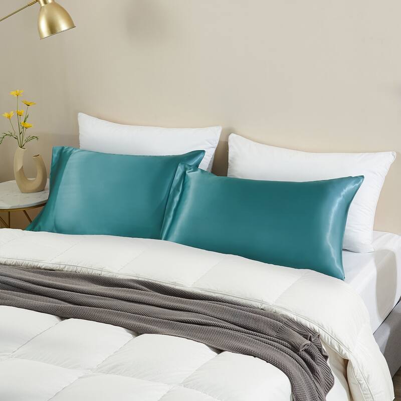 2 Pack Satin Pillowcase Silky Pillow Cases Set